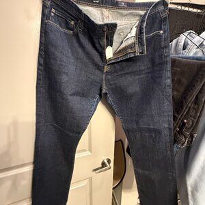 AG Adriano Goldschmied Everett Straight Jeans Men's 36x32 Blue Cotton Denim Slim